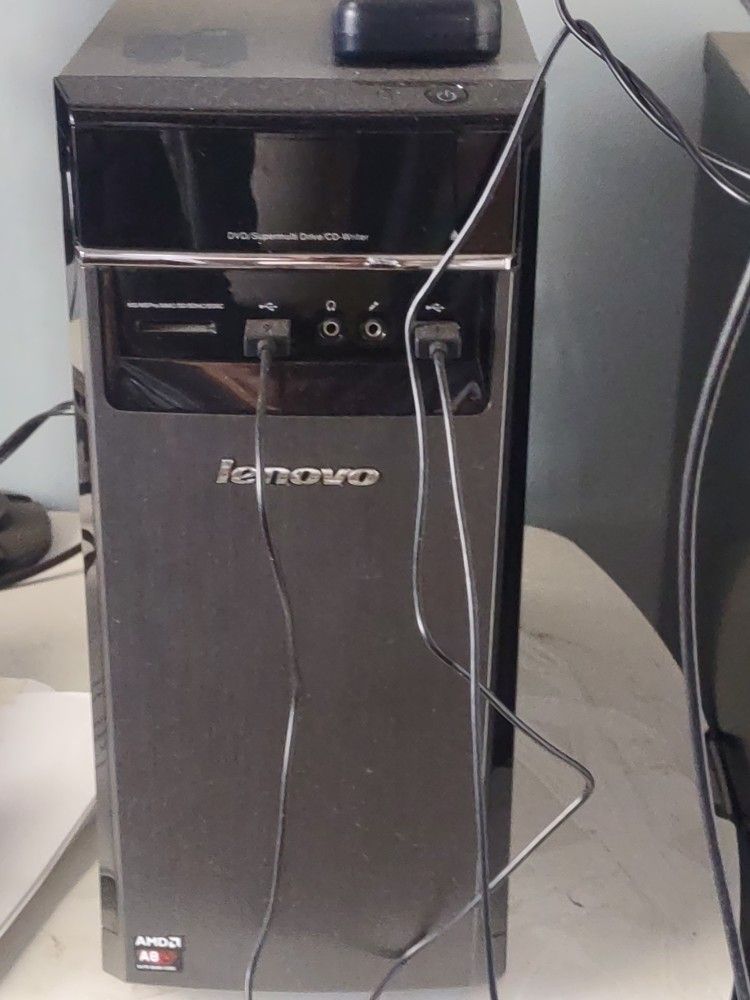 Computer Tower And Monitor Windows 11 And Keyboard 