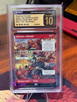 Maximum Carnage (Borderless) Marvel's Spider-Man Foil CGC pristine 10.