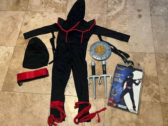 Youth Kids Child Stealth Ninja Halloween Costume Small 6-8
