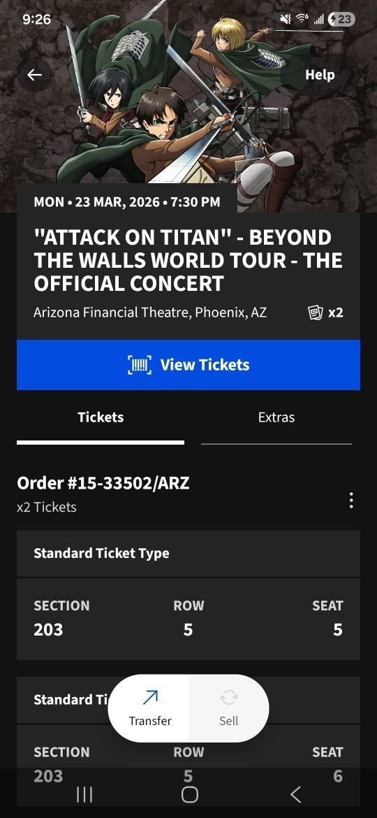 AoT Beyond The Walls Concert Tickets ๐ซ๐ซ