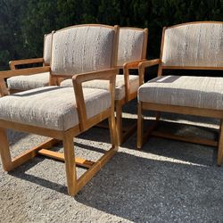 Gorgeous Set Of Four Postmodern Armchairs 