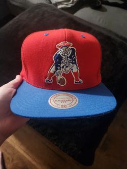 New England Patriots Hat Cap Snap Back Mens Mitchell Ness Vintage NFL Football