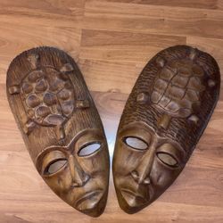 Matching African Turtle Masks