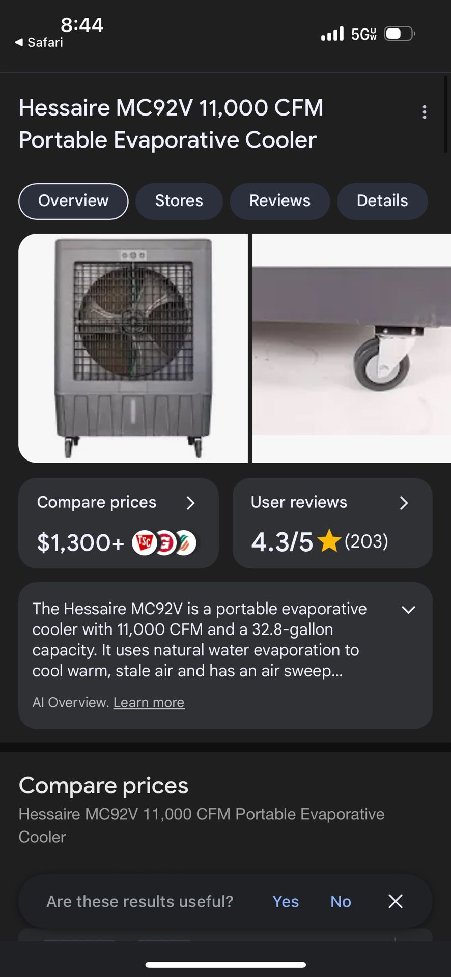 Hessaire Evaporative Cooler