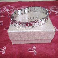 Men's Diamond Bracelet 1/20 ct tw Round-cut Stainless Steel