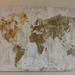 Canves Gold Leaf Map