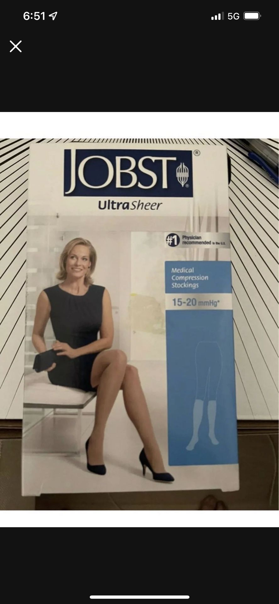 Jobst ultra sheer compression stockings - 5 Pairs