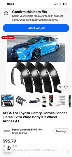 Toyota Corolla Camry Fender Flares