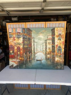 Beautiful 48”x 36” Hand Painted Oil Painting