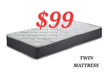 TWIN MATTRESS SPECIALS $99 FINANCING IS AVAILABLE VERY EASY TO QUALIFY NO CREDIT IS OK NO PROBLEMA