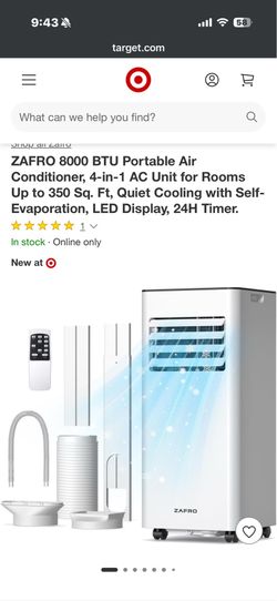 Zafro 8000 BTU Portable Air Conditioner