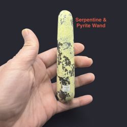 Serpentine & Pyrite Genuine Stone Wand from Peru 137.8g