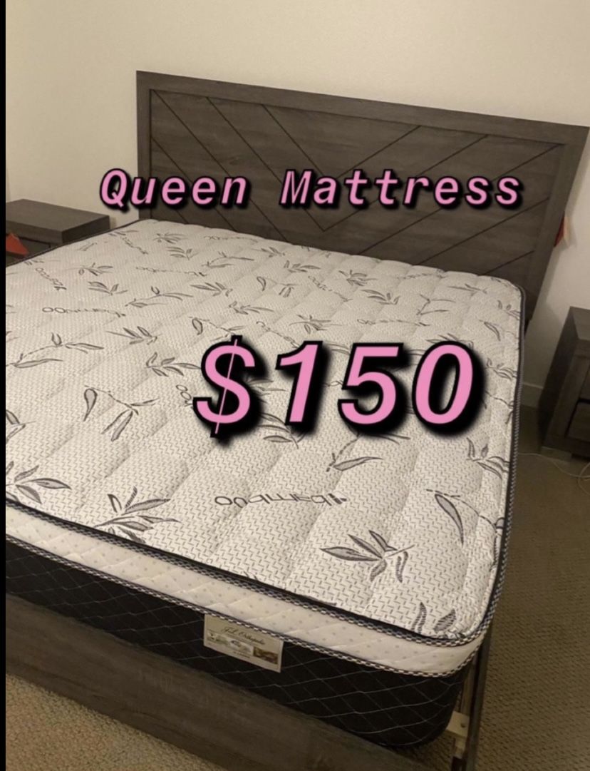 New Pillow top mattresses Colchones nuevos pillow top Queen size $150 - $210 With Box Spring Full size $140 - $200 With Box Spring Twin size $1
