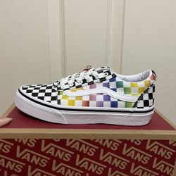 Rainbow Check Ward Vans