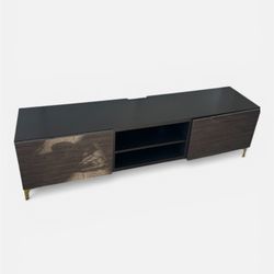 Ikea Modern TV Stand Media Center With Shelves 