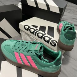 Adidas SHOES WOMEN Barreda GREEN PINK Size 7/8 *RARE EDITION 2025 NEW + BOX