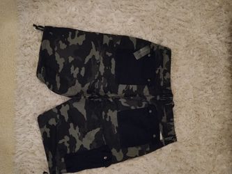 Sean John Black Casual Camouflage Shorts