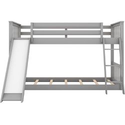Twin Bunk bed With Slide