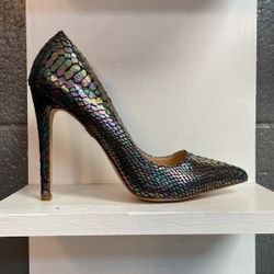 Multicolor Snake Heels