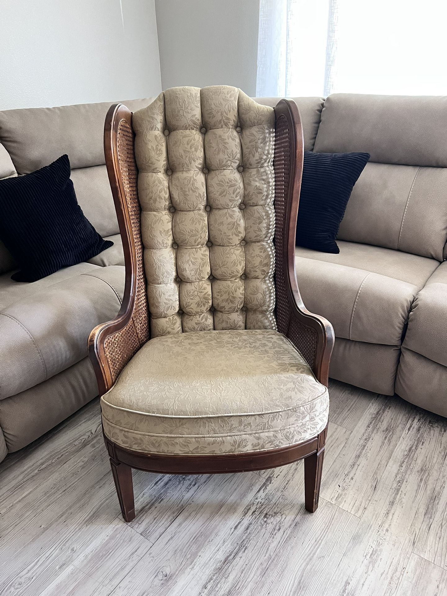 Vintage High back Cane Chair