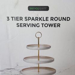 3 Tier Round Serving Tower
