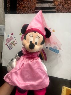 DISNEY PARKS PRINCESS  MINNIE 18 INCH PLUSH - TO TOP OF EAR