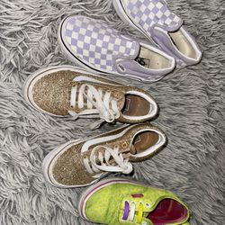 Trio Of Vans™️ Sneakers! Brand New & Never Worn! Youth Sized 12.5 !