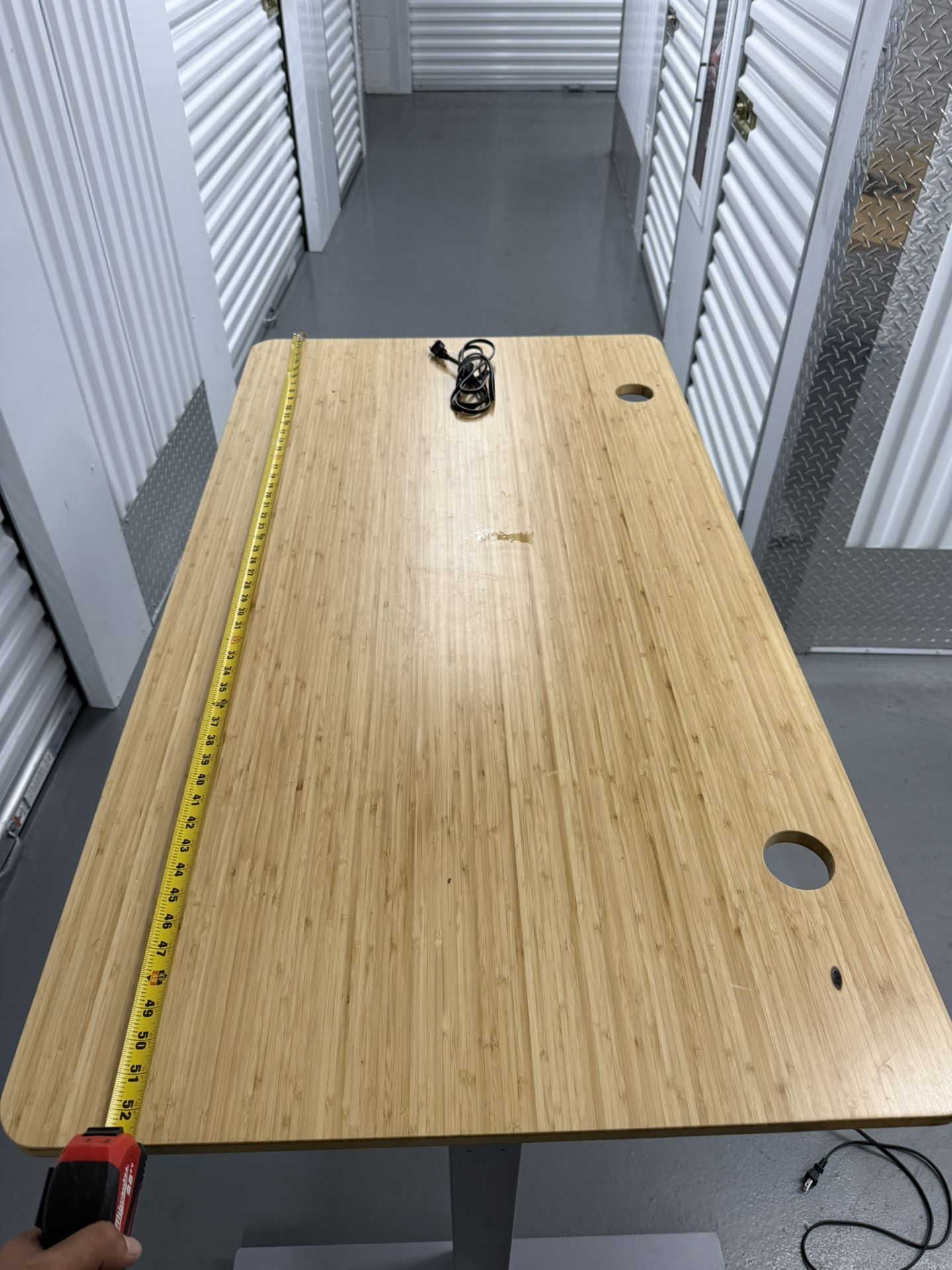 FLEXISPOT E3 Bamboo Dual Motor 55x28 Inch Electric Height Adjustable Standing Desk Whole-Piece Board Desk Sit Stand Up Desk (White Frame + Bamboo Curv