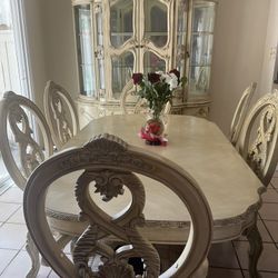 Dinner Table, TV stand, And China Cabinet