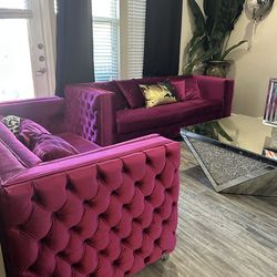 Glam Sofa & Loveseat