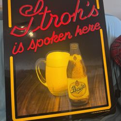 Vintage Stroh’s Light Up Sign 