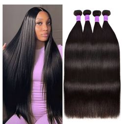 Bundles Human Hair 24 26 28 30 Inch 4bundles 100% Human 
