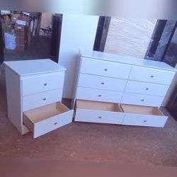 Eight drawers dresser and nightstand / 8 drawers dresser and nightstand