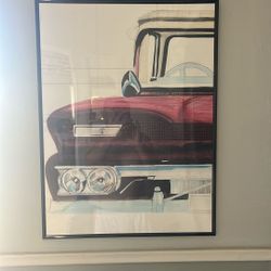 18x24 Art Work By LEE Of A C-10 Truck 