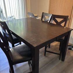 Solid Wood Tall Dinning Table