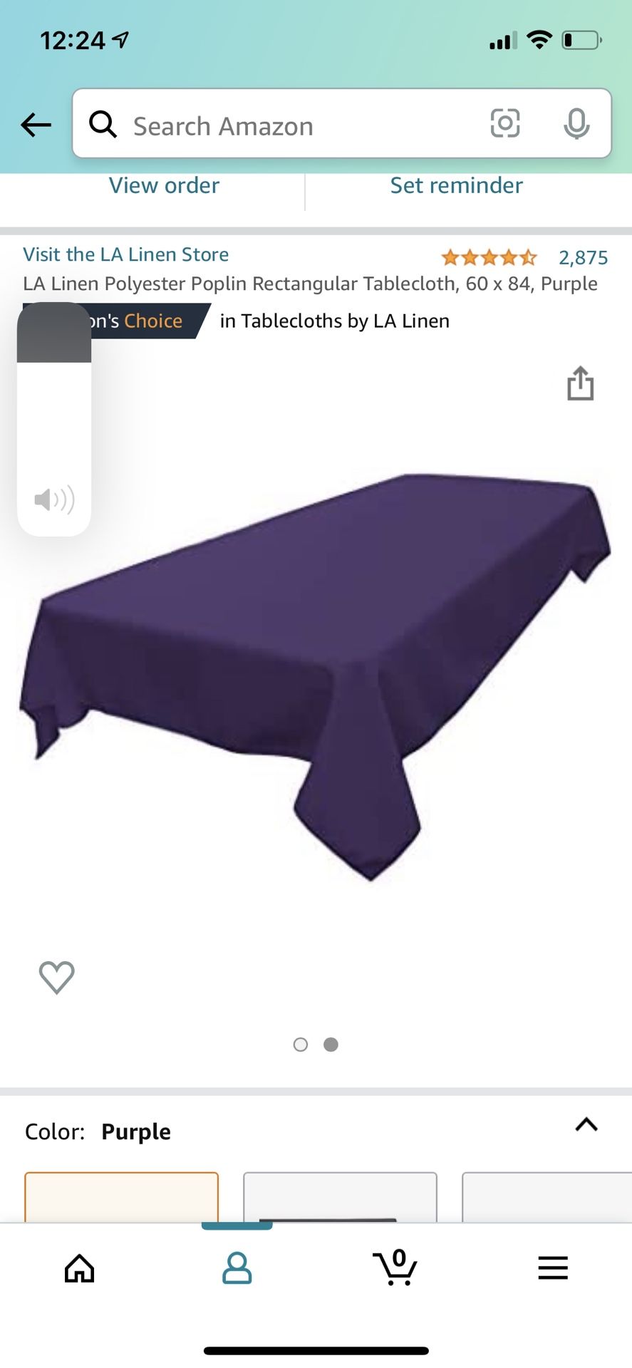 Purple Table Clothes