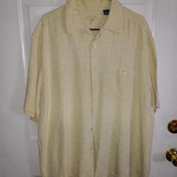 Mens XL Tan Button Up Top