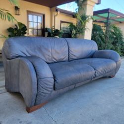 Gray Leather Sofa