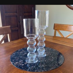 Set Of Glass Vase Or Candle Holder 