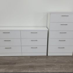 White Dresser And Chest  - Cómoda Y Gavetero Blanco 