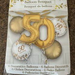 50th Anniversary Balloon Bouquet NEW