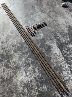 Threaded Steel Pipe Rods with Brass Fittings