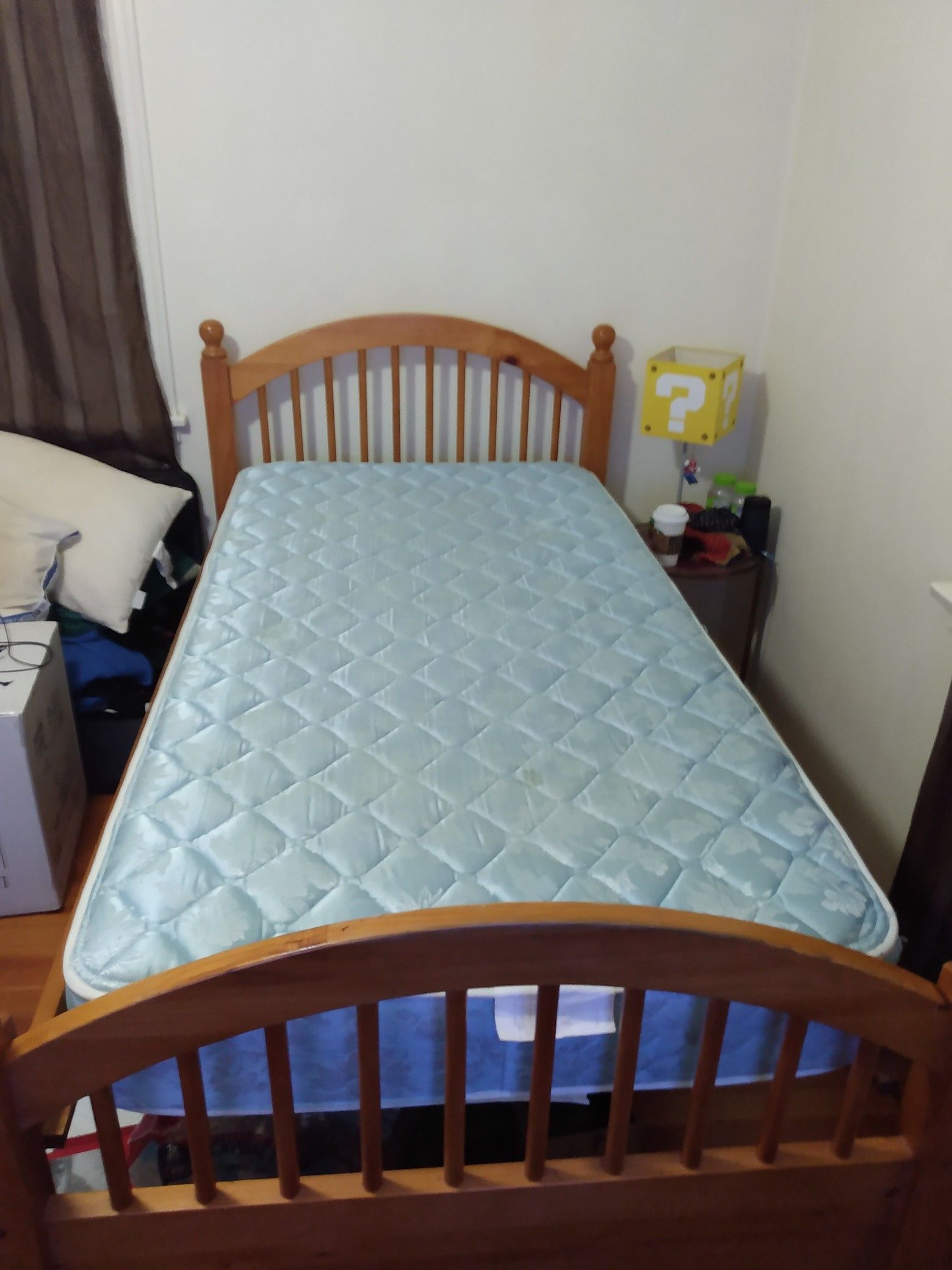 Twin size bed. Frame and Mattress