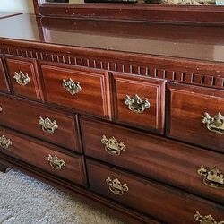 wood dresser set