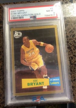 Topps 2007-08 Kobe Bryant Los Angeles Lakers 1957-58 Gold Variation #24 /2007 psa 8
