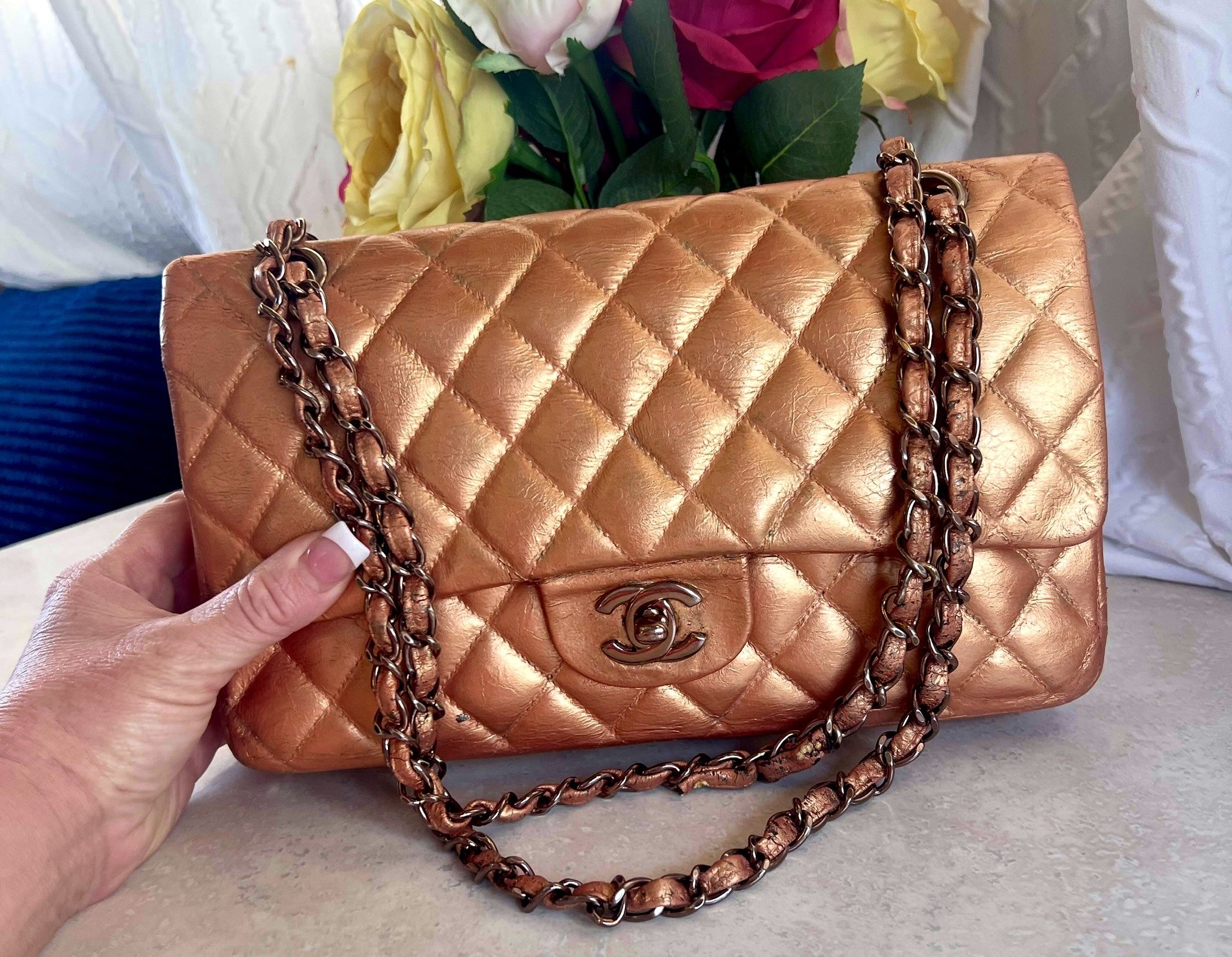 CHANEL Medium Double Flap Limited Edition Pink Handbag