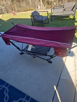 Portable folding hammock