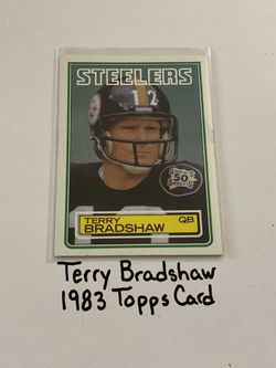 Terry Bradshaw Pittsburgh Steelers Hall of Fame QB 1983 Topps Card. 
