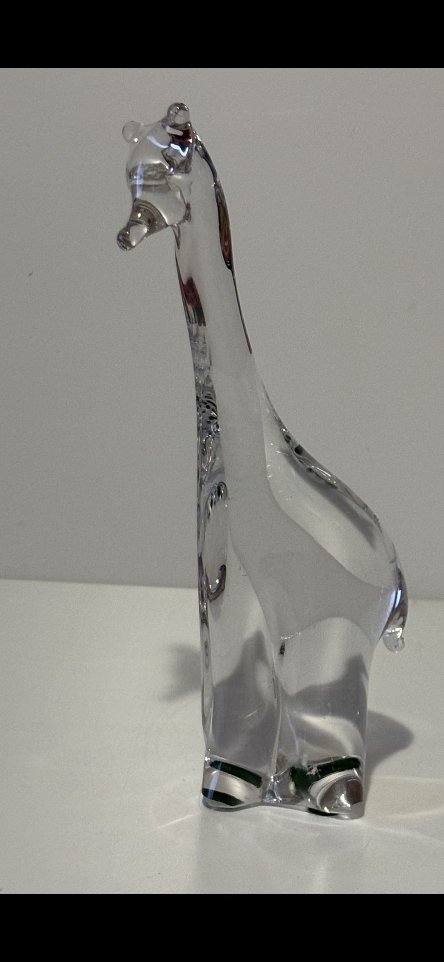 Vintage 1980s Eneryda of Sweden Scandinavian Hand Blown Art Glass Giraffe