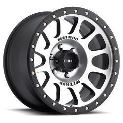 Method Race MR305 17x8.5 6x5.5 6x139.7 0mm Machined Matte Black Lip Wheels